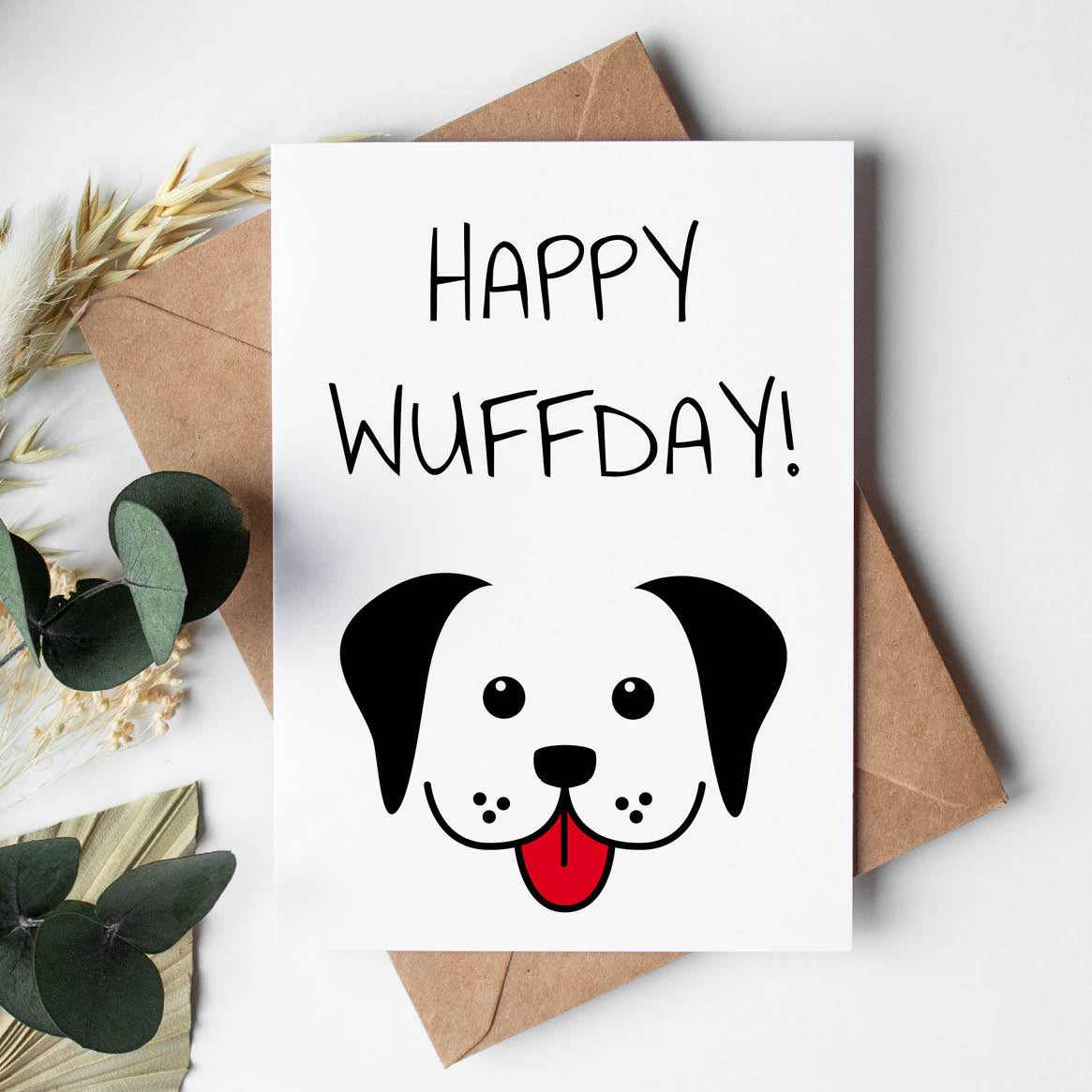 Geburtstagskarte: Happy Wuffday Individuelle Einladung